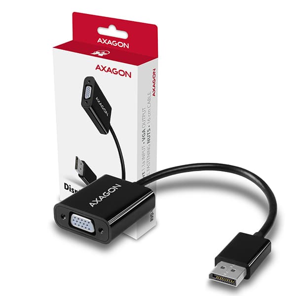 AXAGON RVD-VGN, DisplayPort -> VGA redukce adaptér, FullHD, 1920*1200