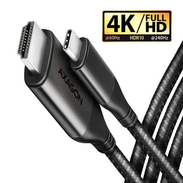 AXAGON RVC-HI2MC, USB-C -> HDMI 2.0a redukce kabel 1.8m, 4K 60Hz HDR10