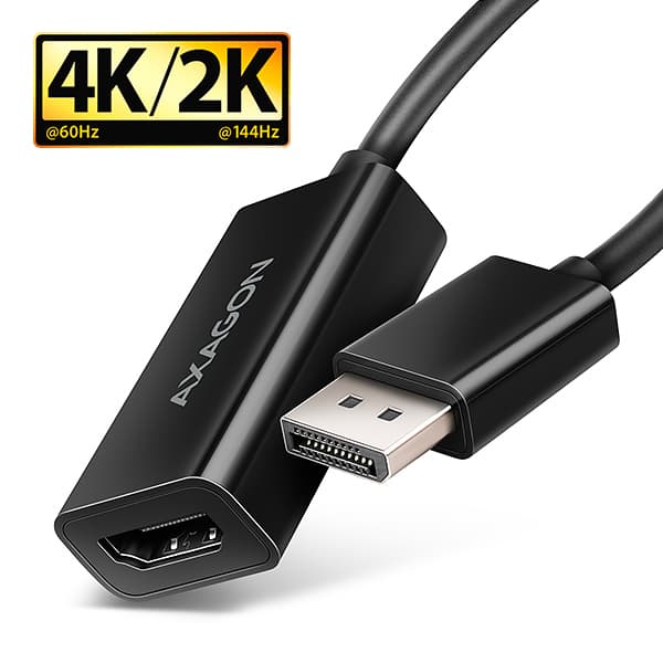 AXAGON RVD-HI20N, DisplayPort -> HDMI 2.0b redukce adaptér, 4K 60Hz