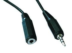 Kabel prodloužovací jack 3,5mm M F, 1,5-2 m audio