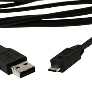 Kabel USB A Male Micro B Male, 0.5m,USB 2.0,černý