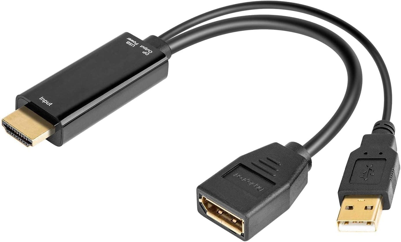 PremiumCord adaptér HDMI to DisplayPort Male Female s napájením z USB