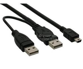 PremiumCord USB 2.0 napájecí Y kabel A M + A M -- A M mini 0.4m + 0.5m