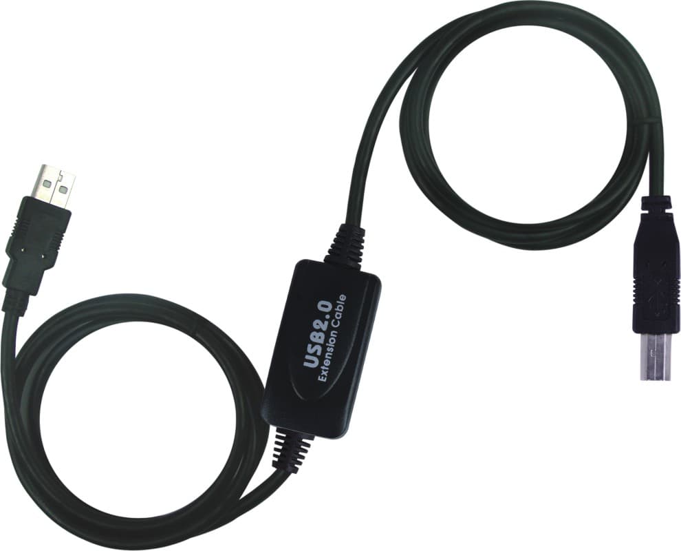 PremiumCord USB 2.0 repeater a propojovací kabel A M-B M 15m