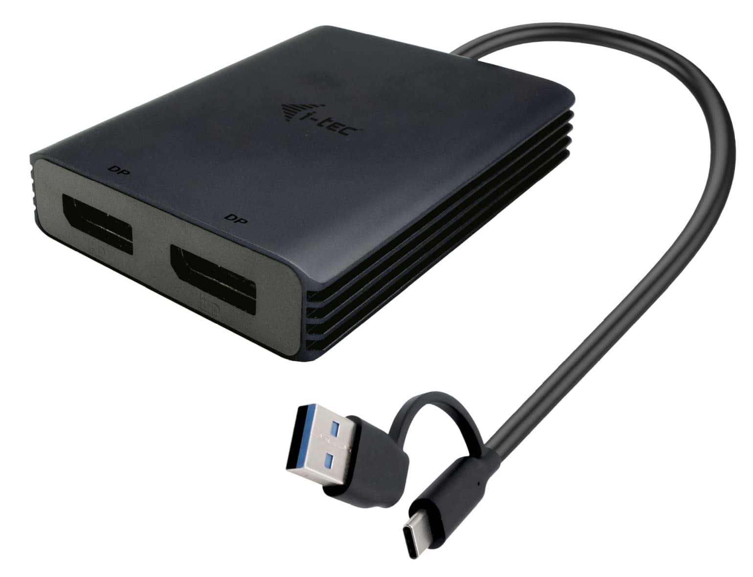 i-tec USB-A USB-C Dual 4K DP Video Adapter