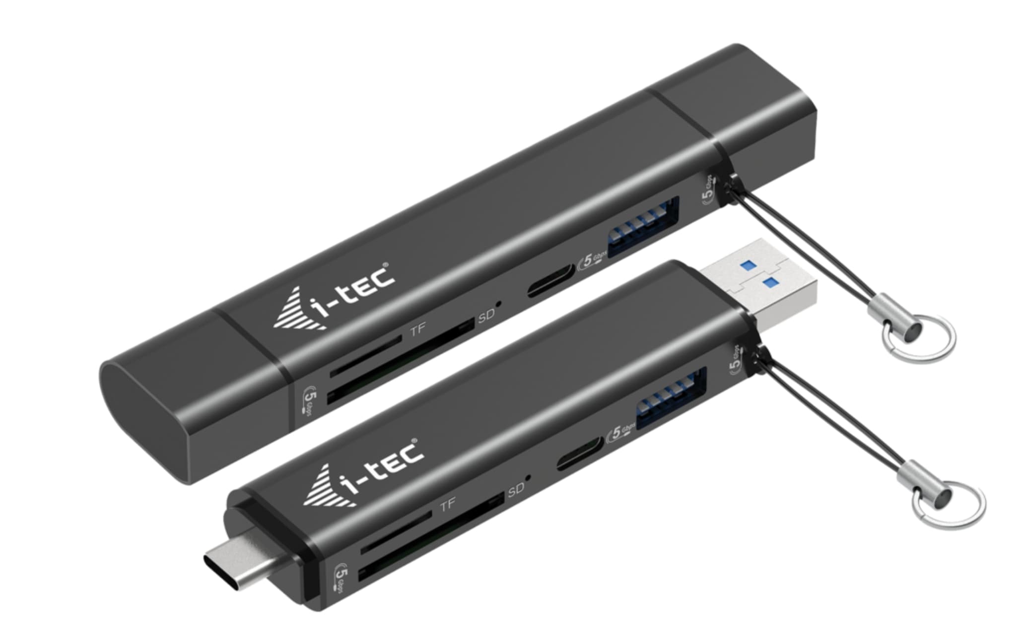 i-tec USB-C USB-A Dongle SD microSD card reader + 2x USB port (1x USB-A, 1x USB-C)
