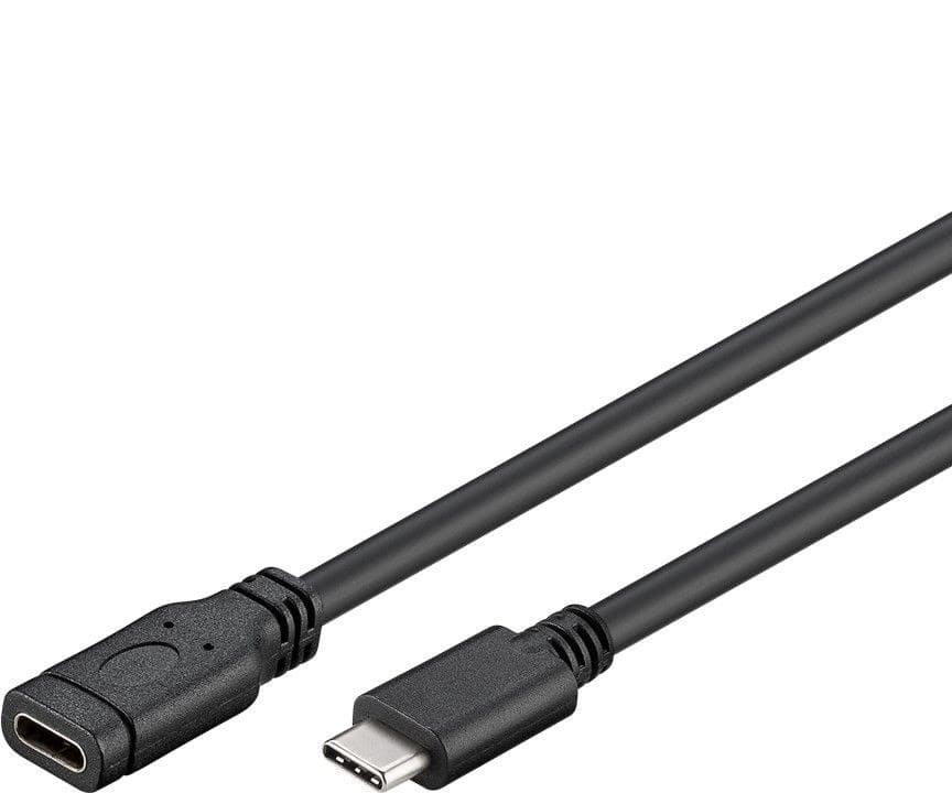 PremiumCord Prodlužovací kabel USB 3.1 konektor C male - C female, černý, 2m