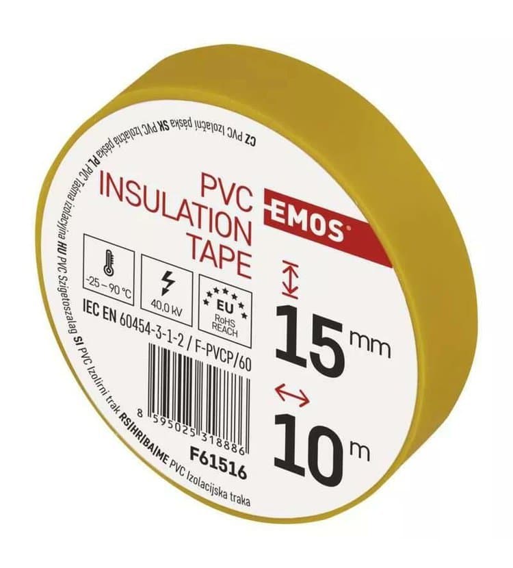 Emos Izolační páska PVC 15 10 žlutá