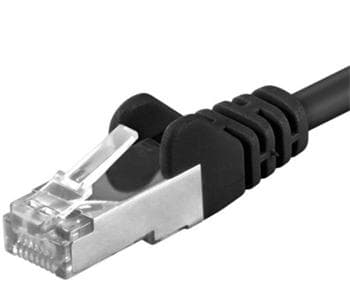 Premiumcord Patch kabel CAT6a S-FTP, RJ45-RJ45, AWG 26 7 0,25m černá