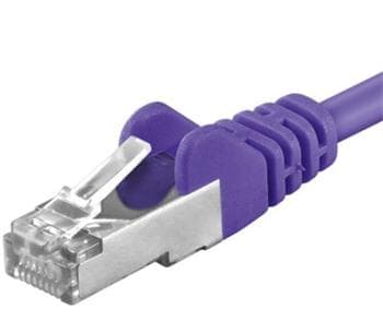 Premiumcord Patch kabel CAT6a S-FTP, RJ45-RJ45, AWG 26 7 2m, fialová