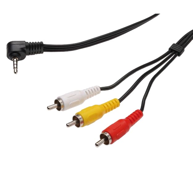 PremiumCord Video + Audio kabel, stereo 3.5mm 4 pinový - 3x CINCH RCA stíněný, M M, 1,5m