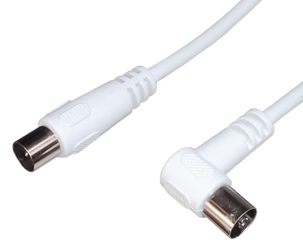 PremiumCord TV kabel M F 90°, 3m