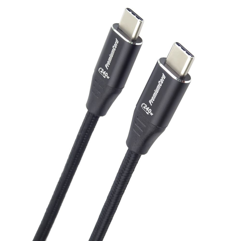 PremiumCord Kabel USB-C M M, 240W 480 MBps, 0,5m