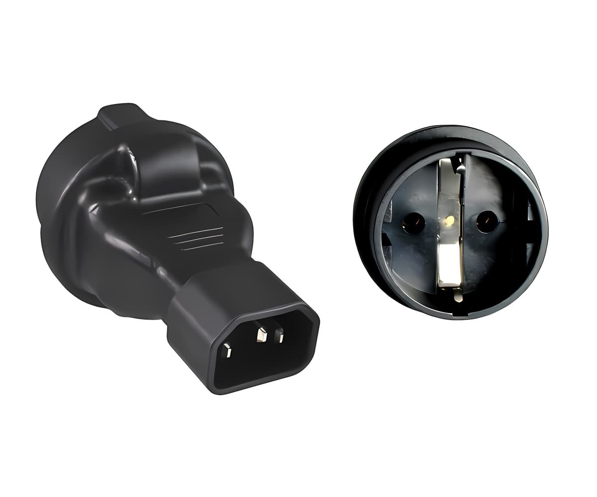 PremiumCord Adaptér IEC C14 M - SCHUKO CEE 7