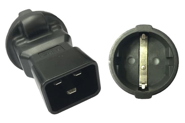 PremiumCord Adaptér IEC C20 M - SCHUKO CEE 7