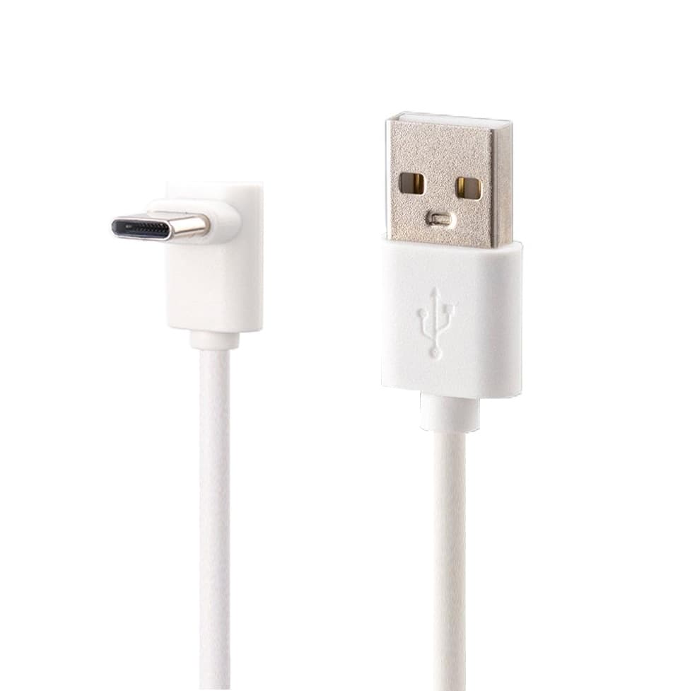 PremiumCord USB C-USB A, zahnutý, bílý, 2m