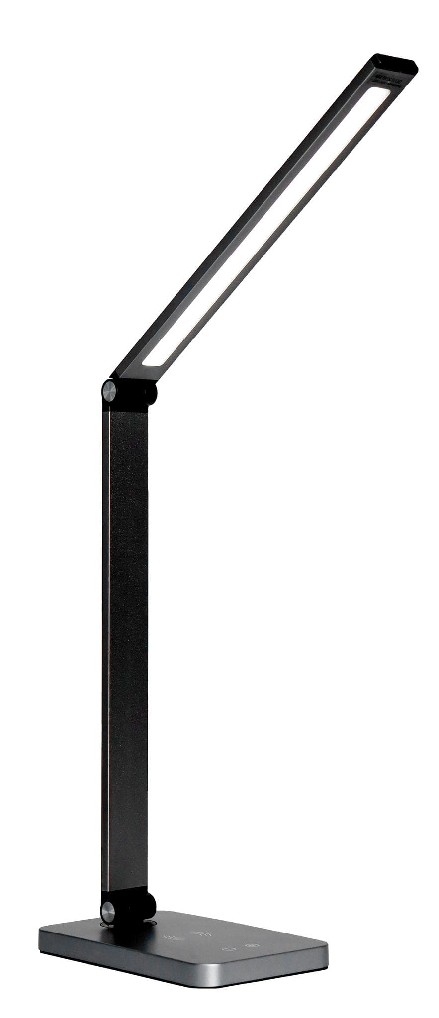 Platinet PDL888B stolní LED lampa 10W stmívatelná, bezdrátové nabíjení, USB port, černá