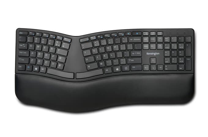 Kensington Pro Fit Ergo Bezdrátová USB + Bluetooth UK layout Černá