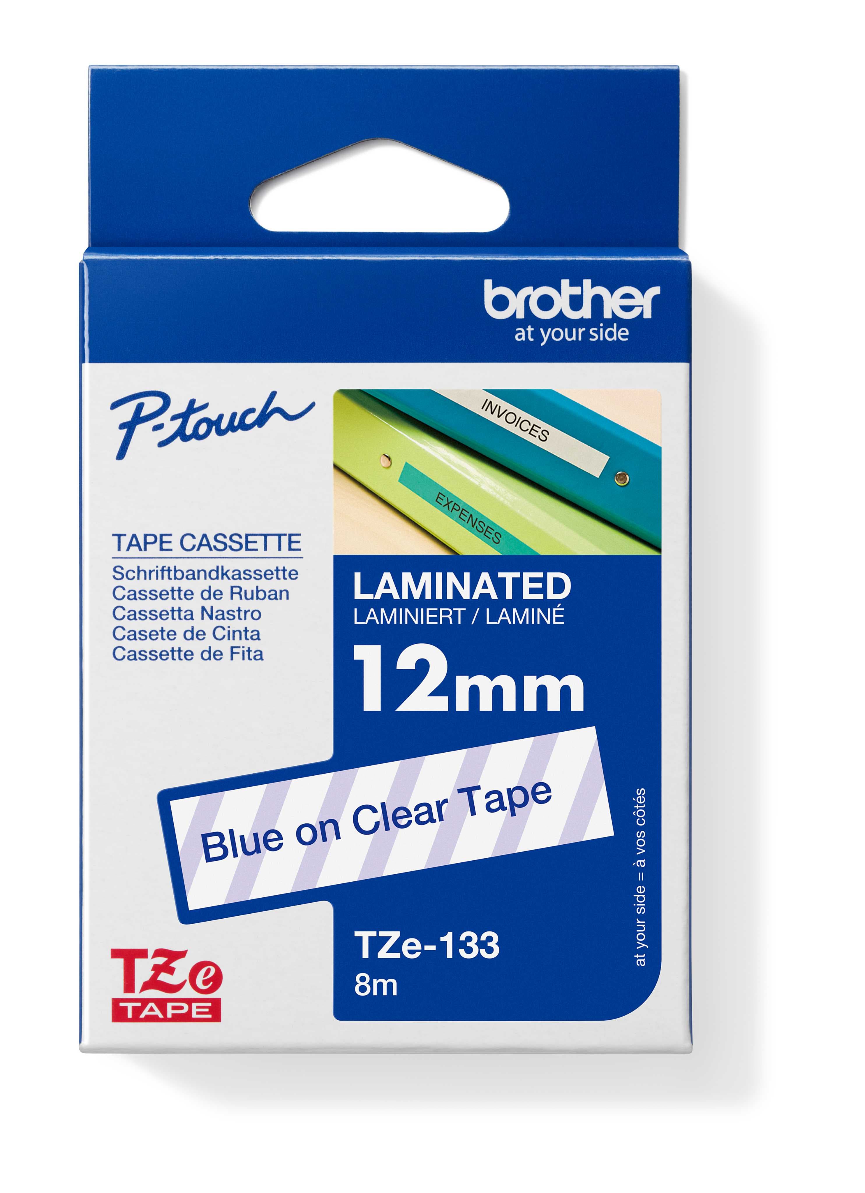 TZE-133 -průsvitná modrá (12mm, laminovaná)