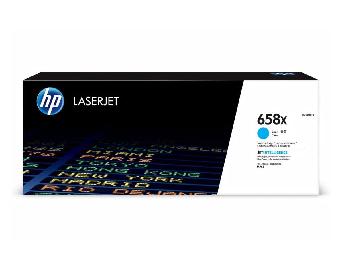 HP Azurová originální tonerová kazeta HP 658X