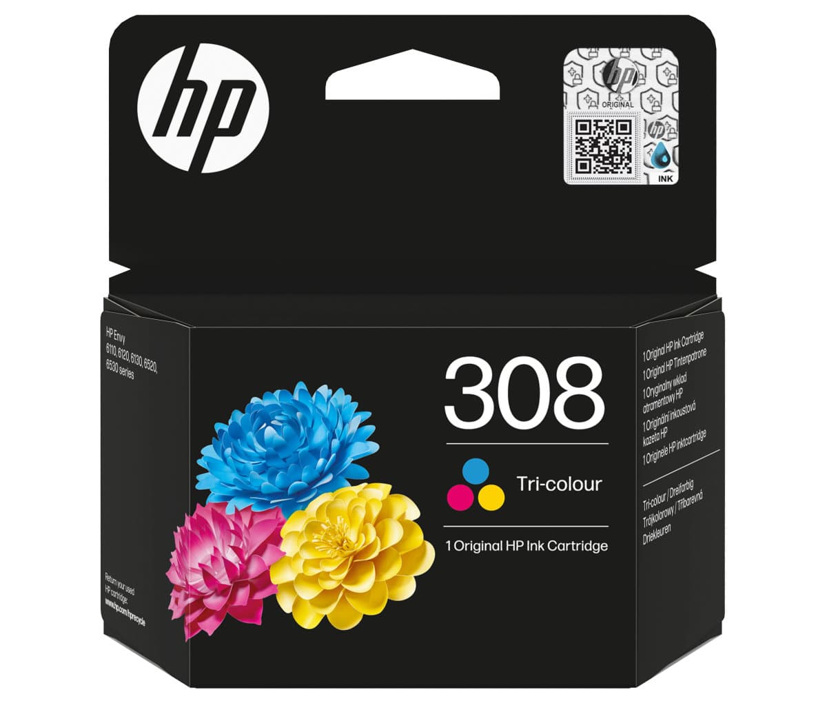HP 308 ink. náplň tříbarevná, 7FP20UE