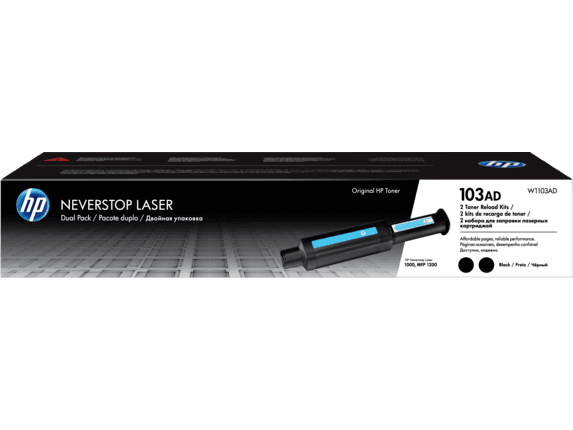 HP 103AD Black Neverst. Laser, dvojbalení, W1103AD