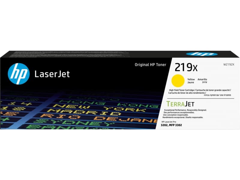 HP 219X, Žlutá originální tonerová kazeta, W2192X