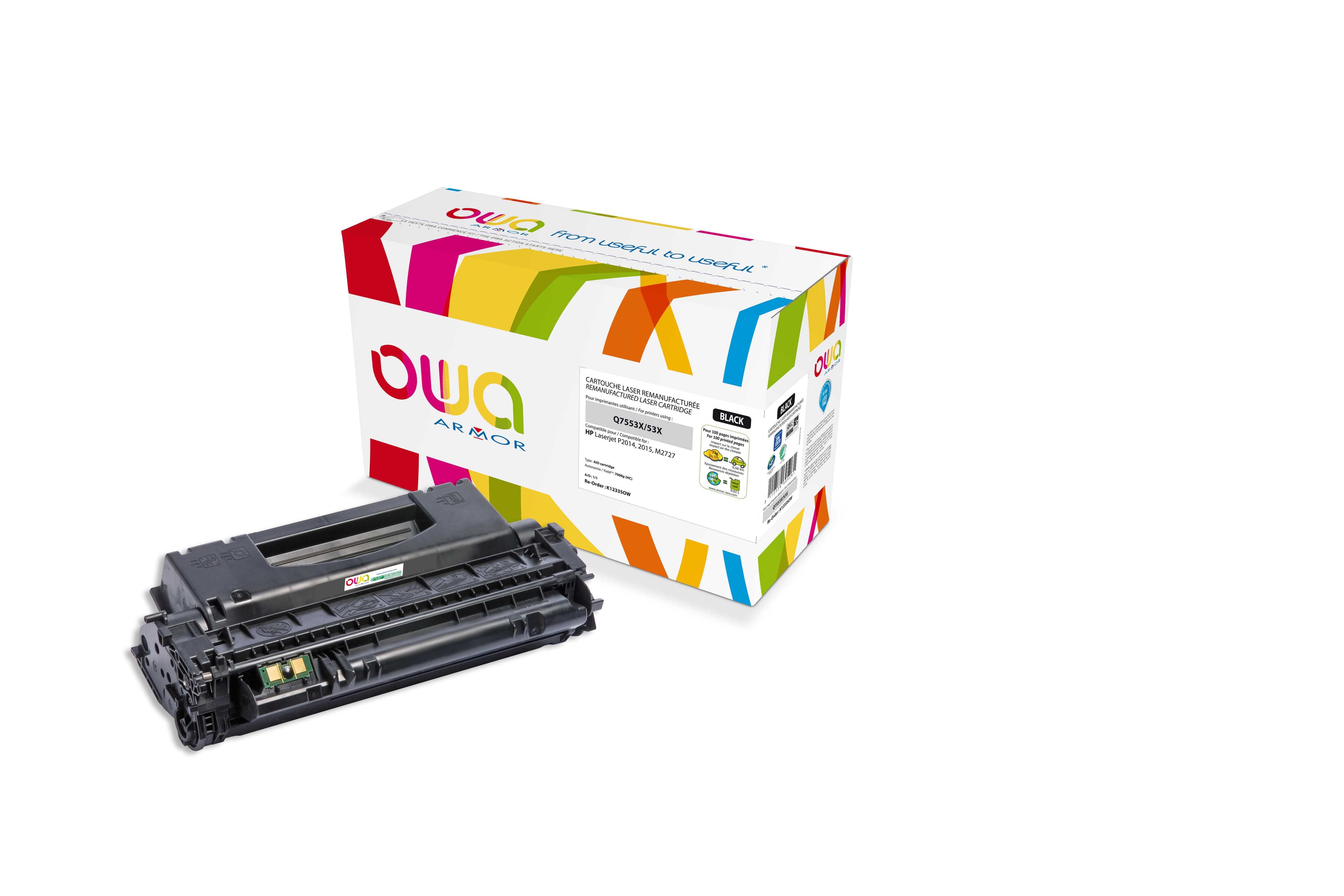 OWA Armor toner kompatibilní s HP LJ P2015, Q7553X, 7000st, černá black