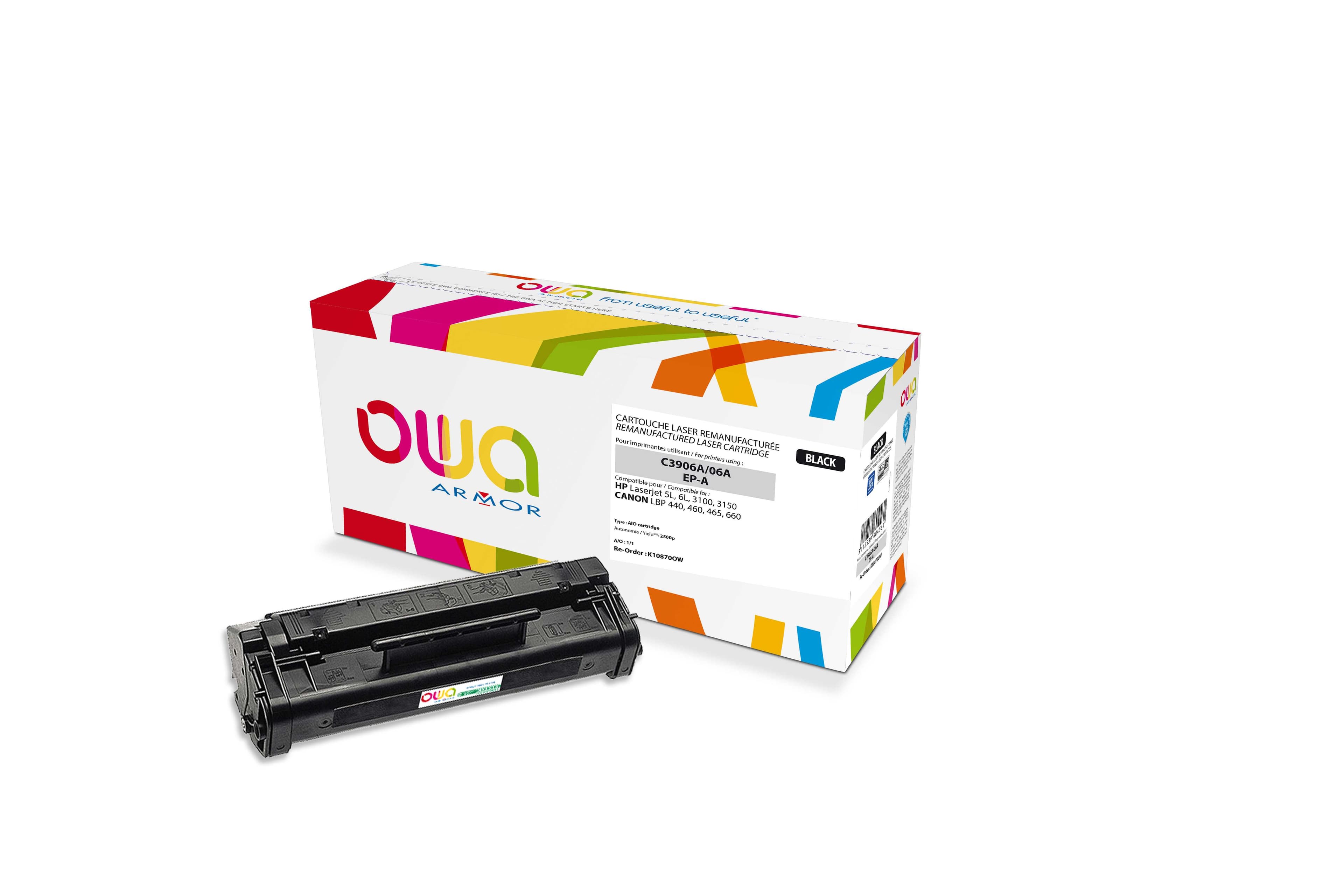 OWA Armor toner kompatibilní s HP LJ5L EPP PX, C3906A, 2500st, černá black