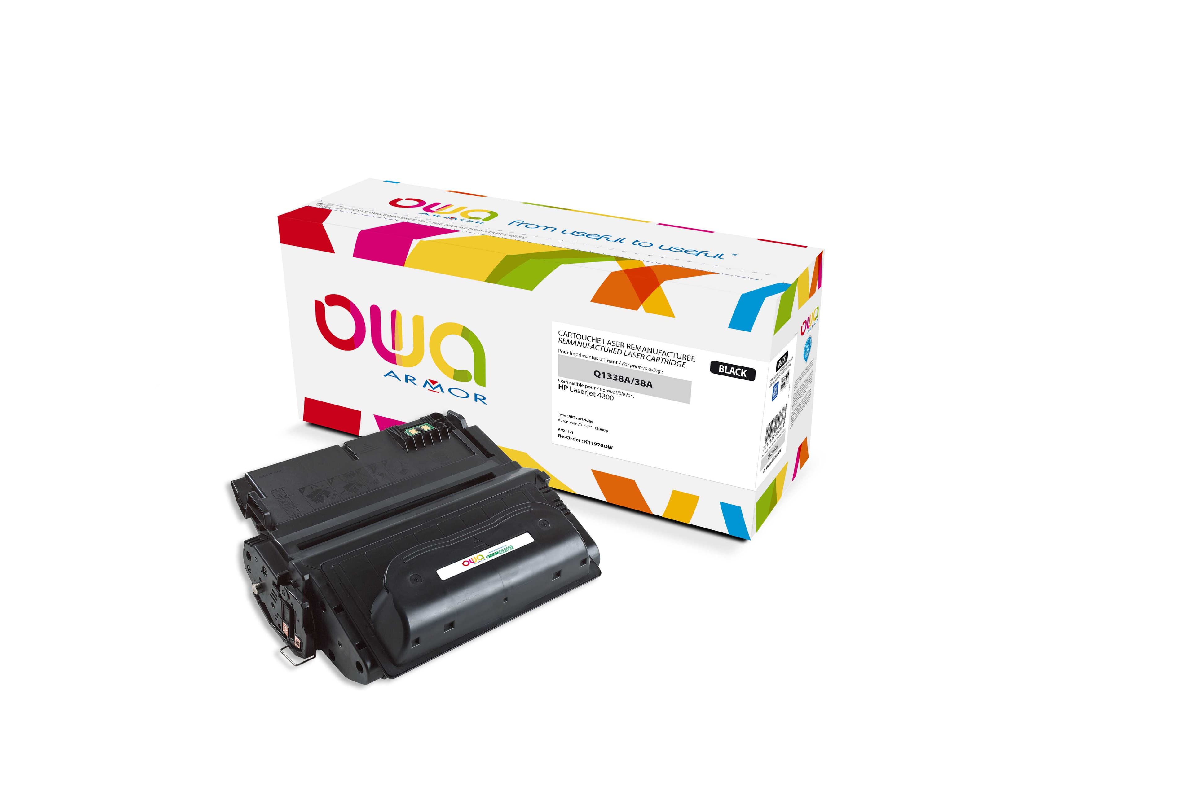OWA Armor toner kompatibilní s HP LJ 4200, Q1338A, 12000st, černá black