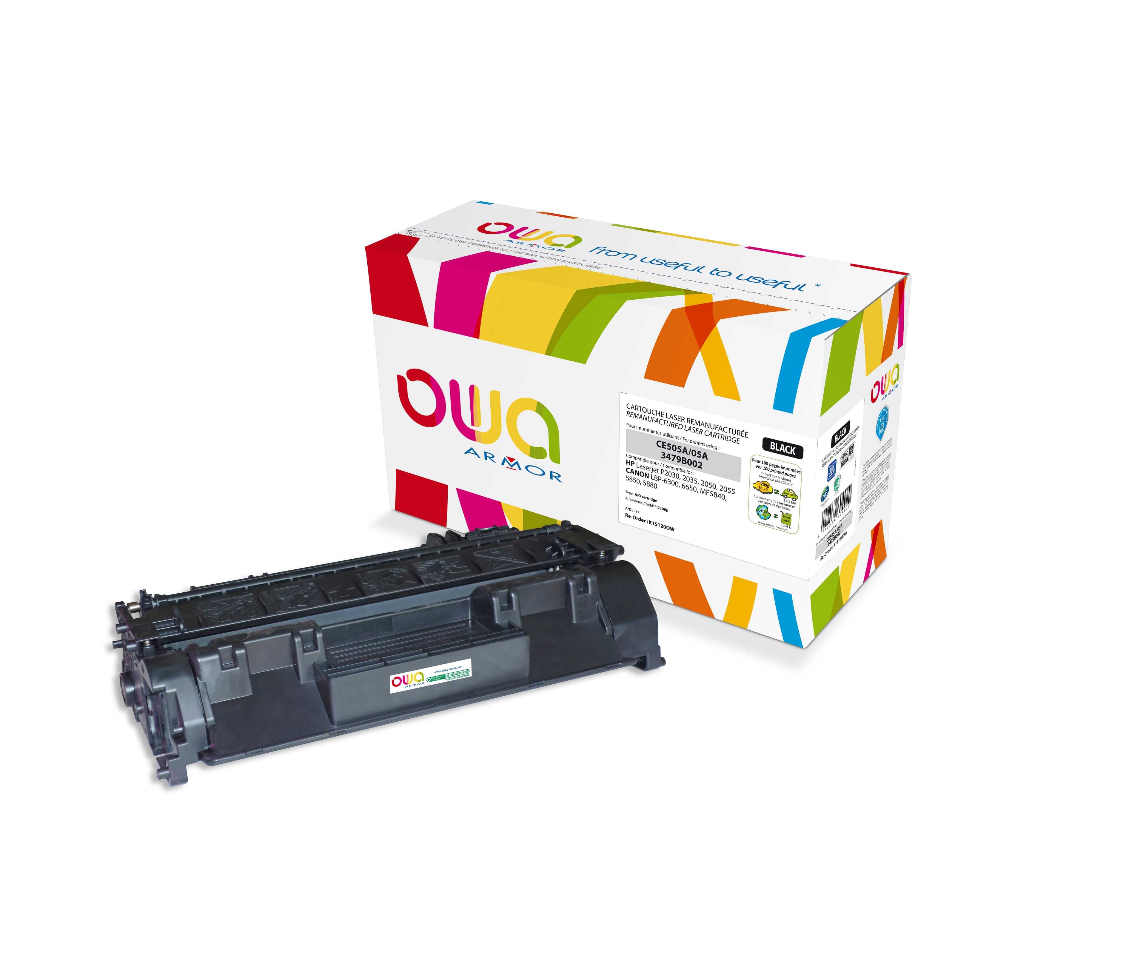 OWA Armor toner kompatibilní s HP LJ P2055, CE505A, 2300st, černá black