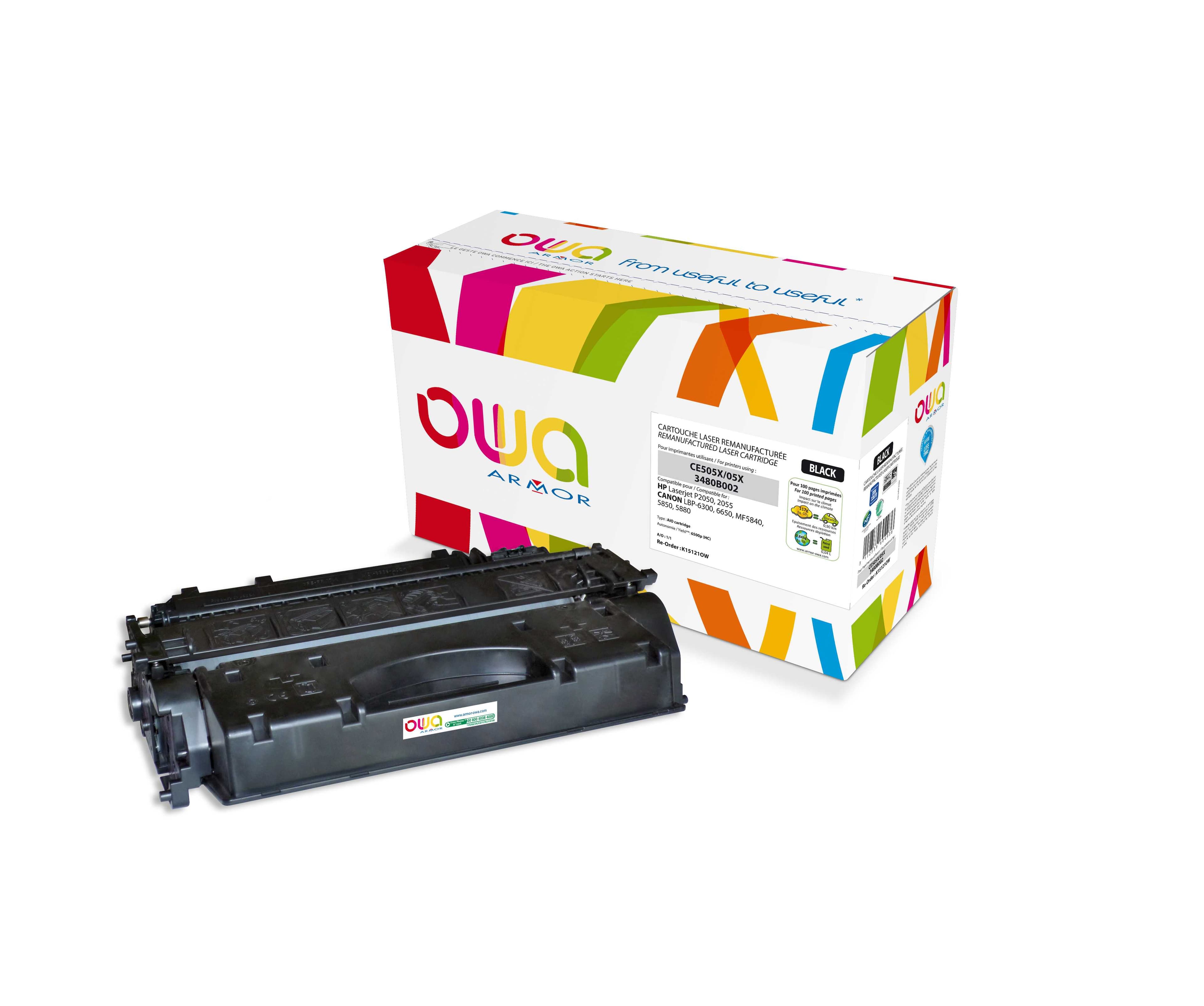 OWA Armor toner kompatibilní s HP LJ P2055, CE505X, 6500st, černá black