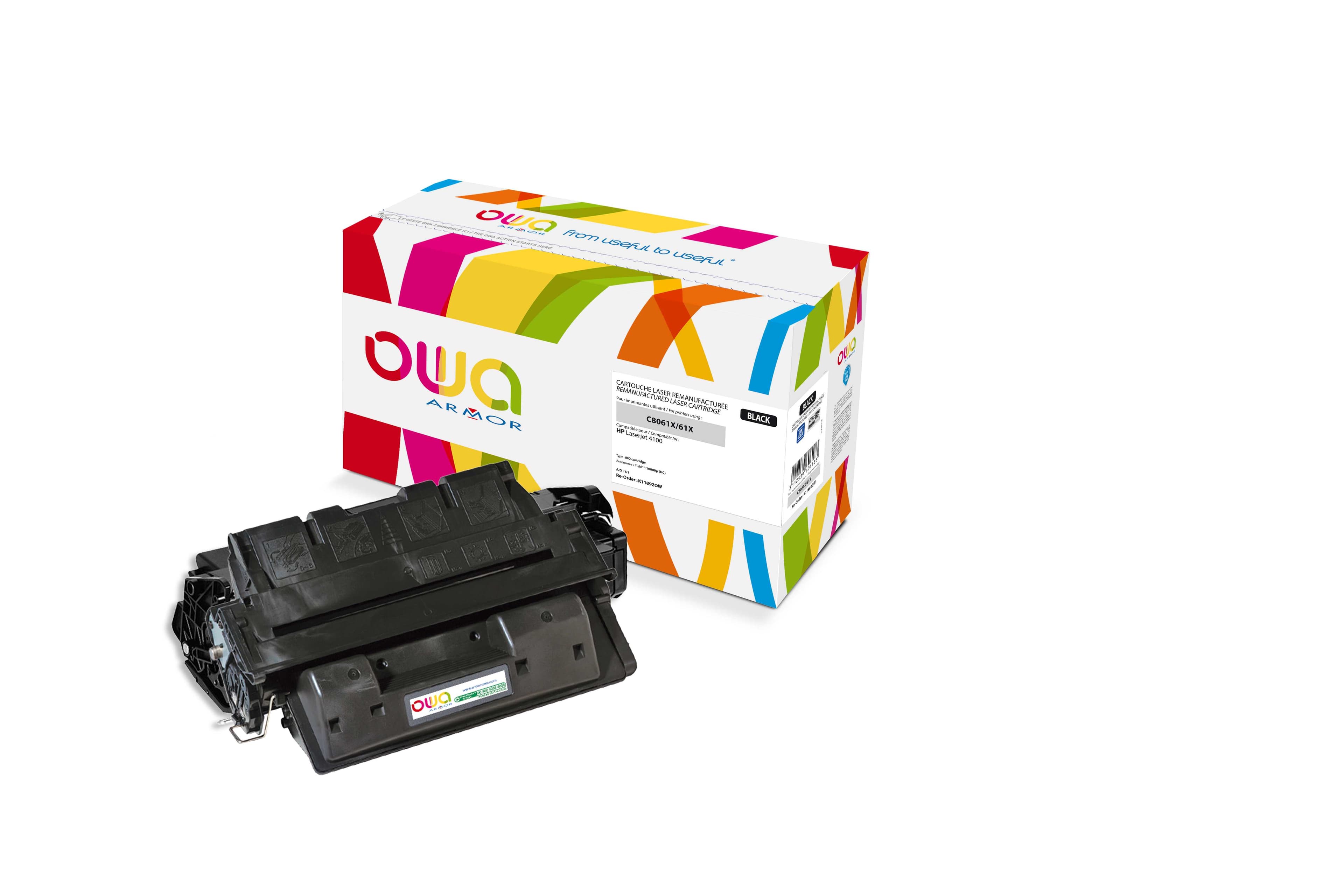 OWA Armor toner kompatibilní s HP LJ 4100, C8061X, 10000st, černá black