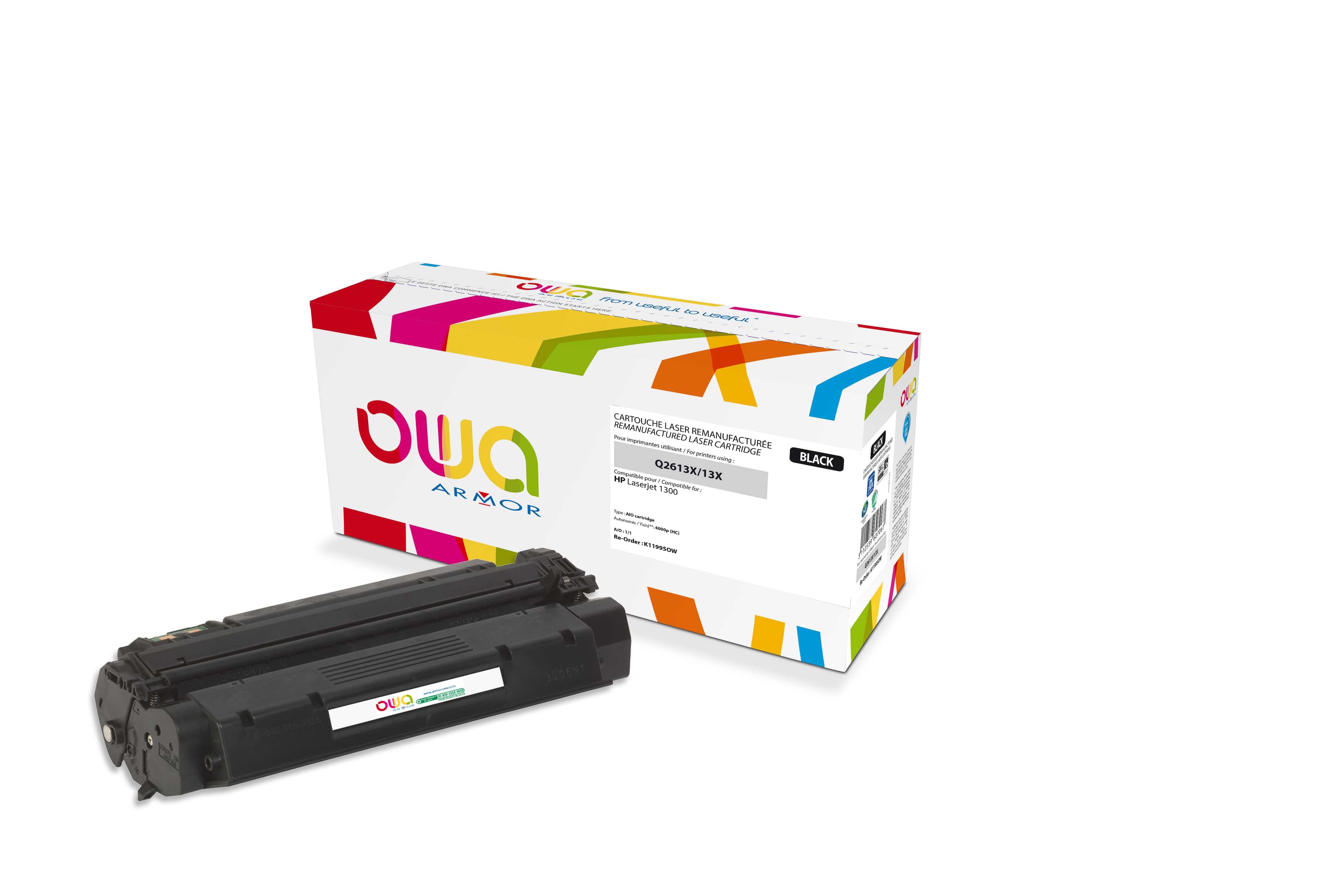 OWA Armor toner kompatibilní s HP LJ 1300, Q2613X, 4000st, černá black