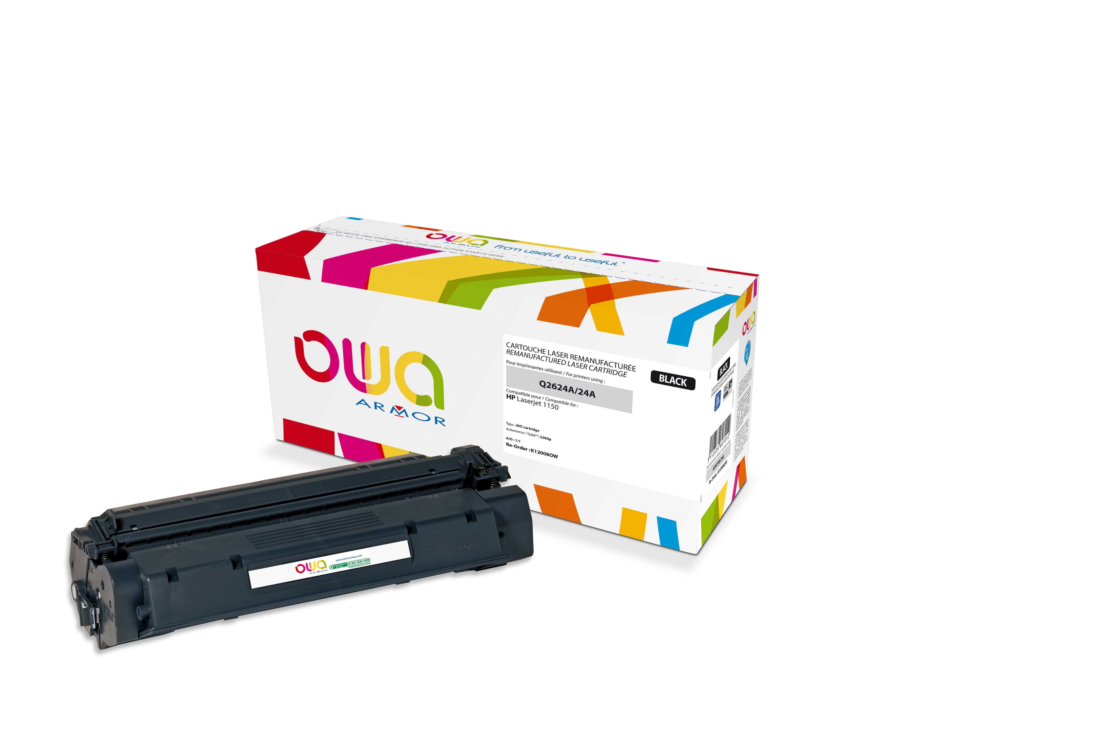 OWA Armor toner kompatibilní s HP LJ 1150, Q2624A, 2500st, černá black