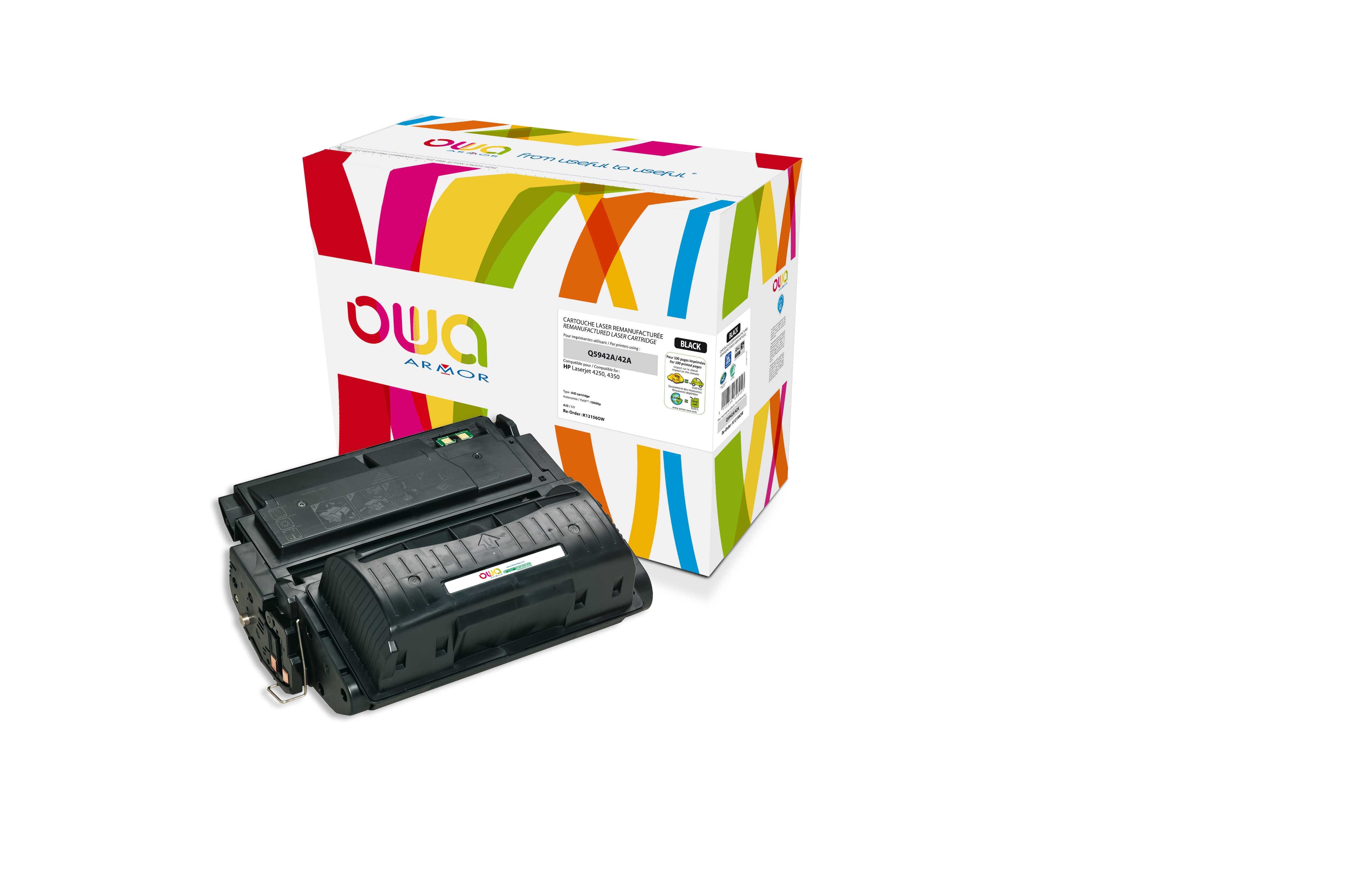 OWA Armor toner kompatibilní s HP LJ 4250, Q5942A, 10000st, černá black