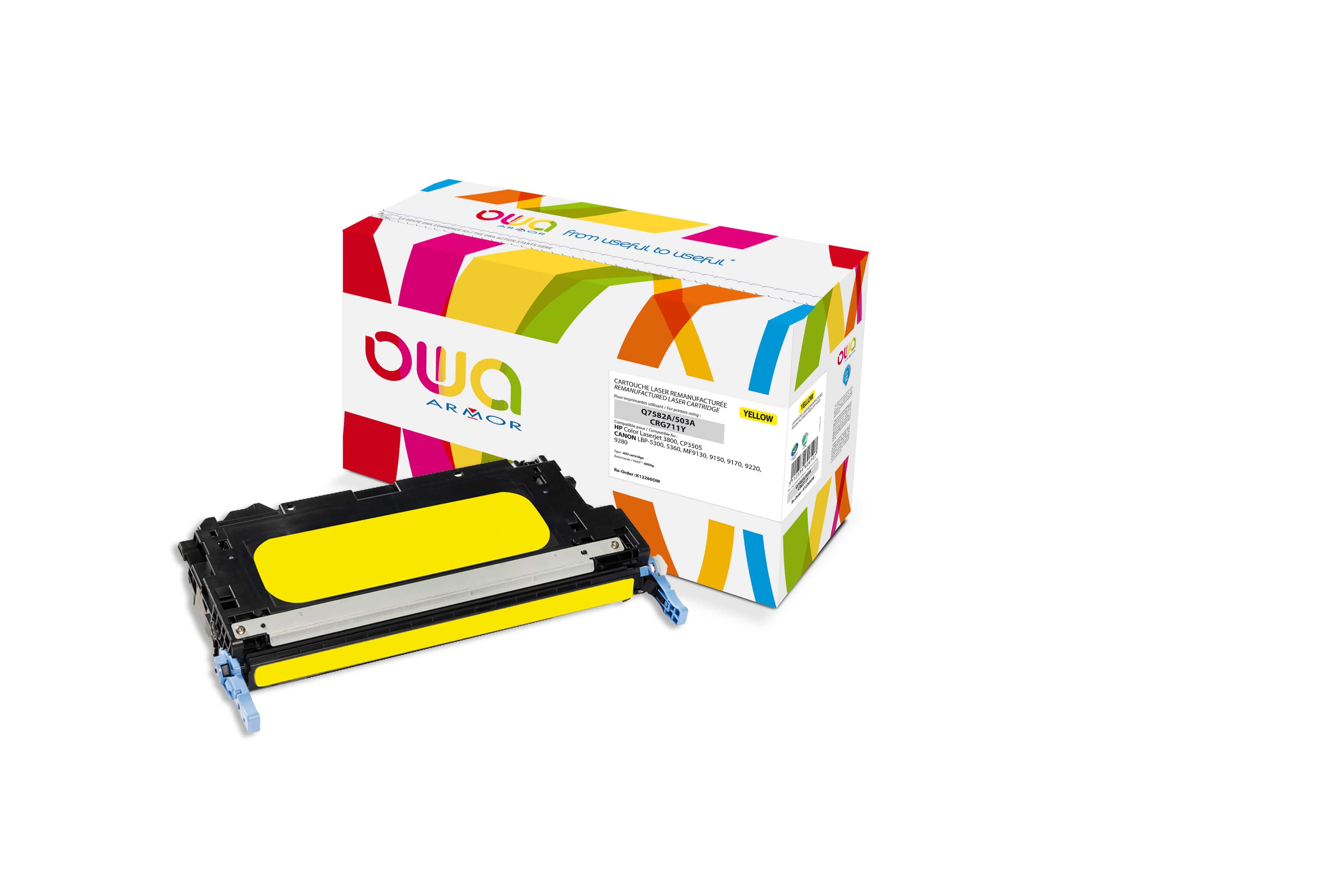OWA Armor toner kompatibilní s HP Q7582A, 6000st, žlutá yellow