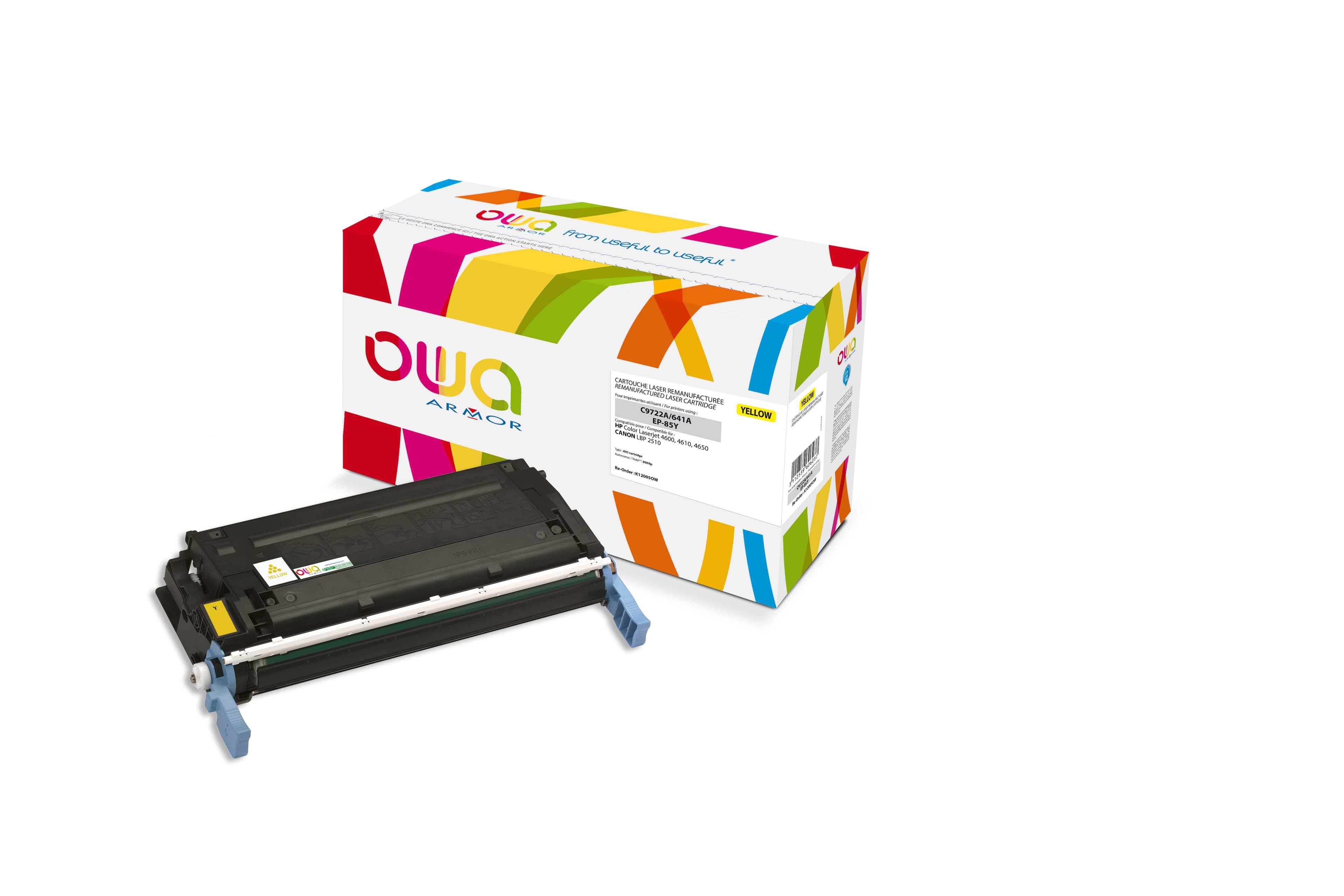 OWA Armor toner kompatibilní s HP C9722A, 8000st, žlutá yellow