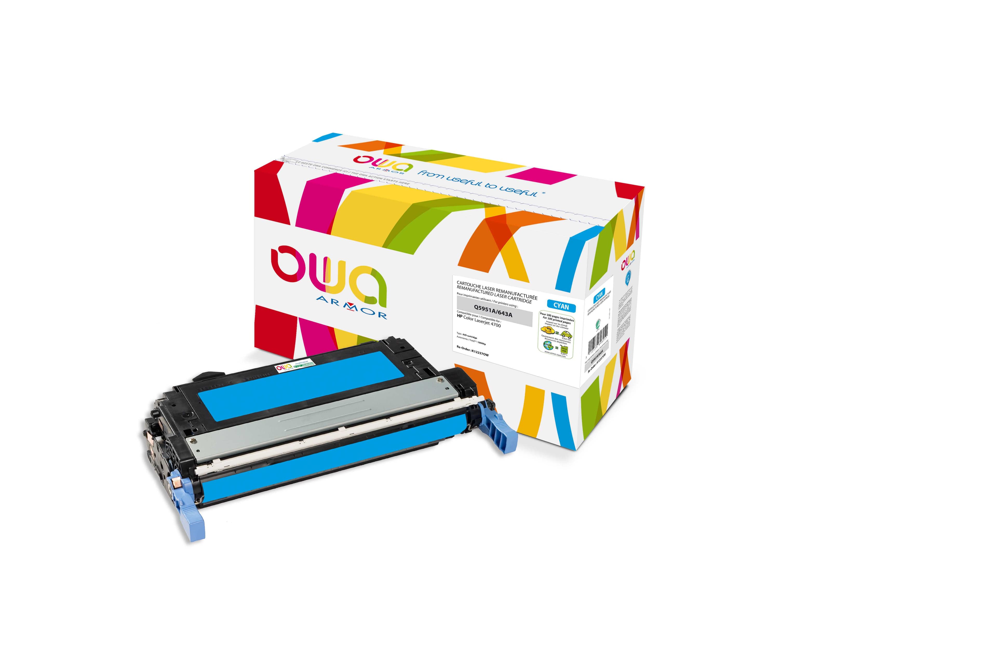 OWA Armor toner kompatibilní s HP Q5951A, 10000st, modrá