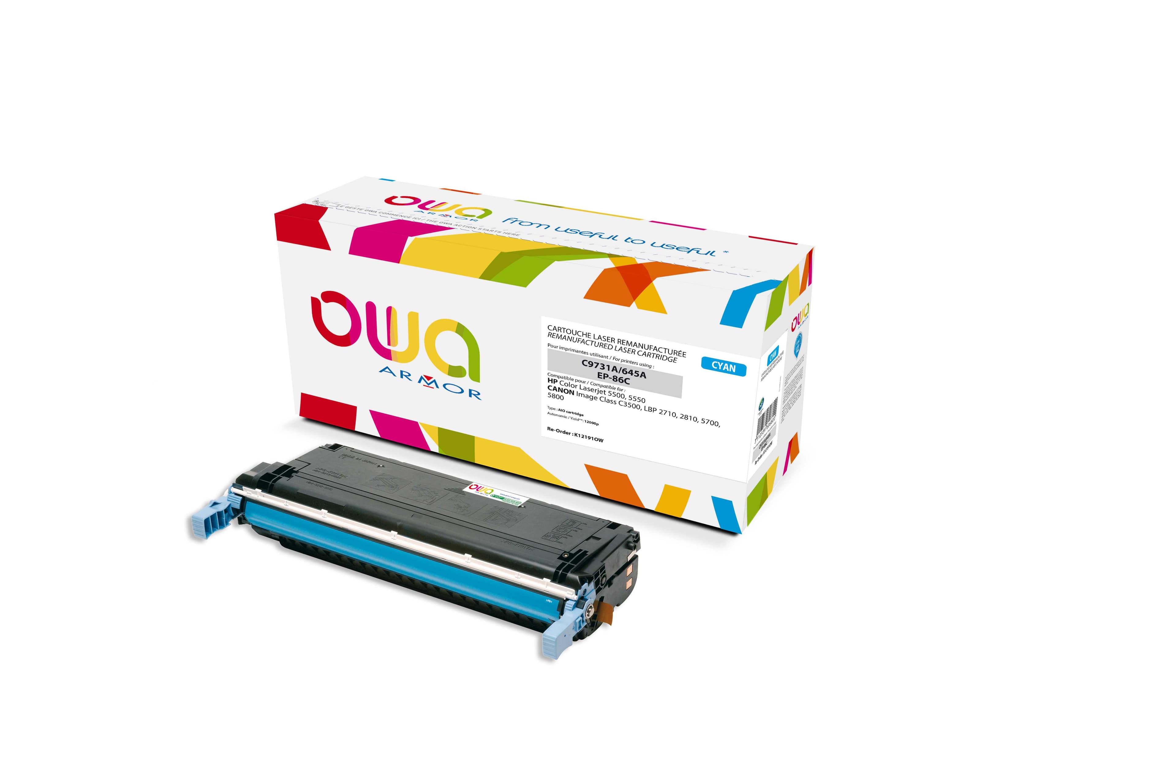 OWA Armor toner kompatibilní s HP C9731A, 12000st, modrá