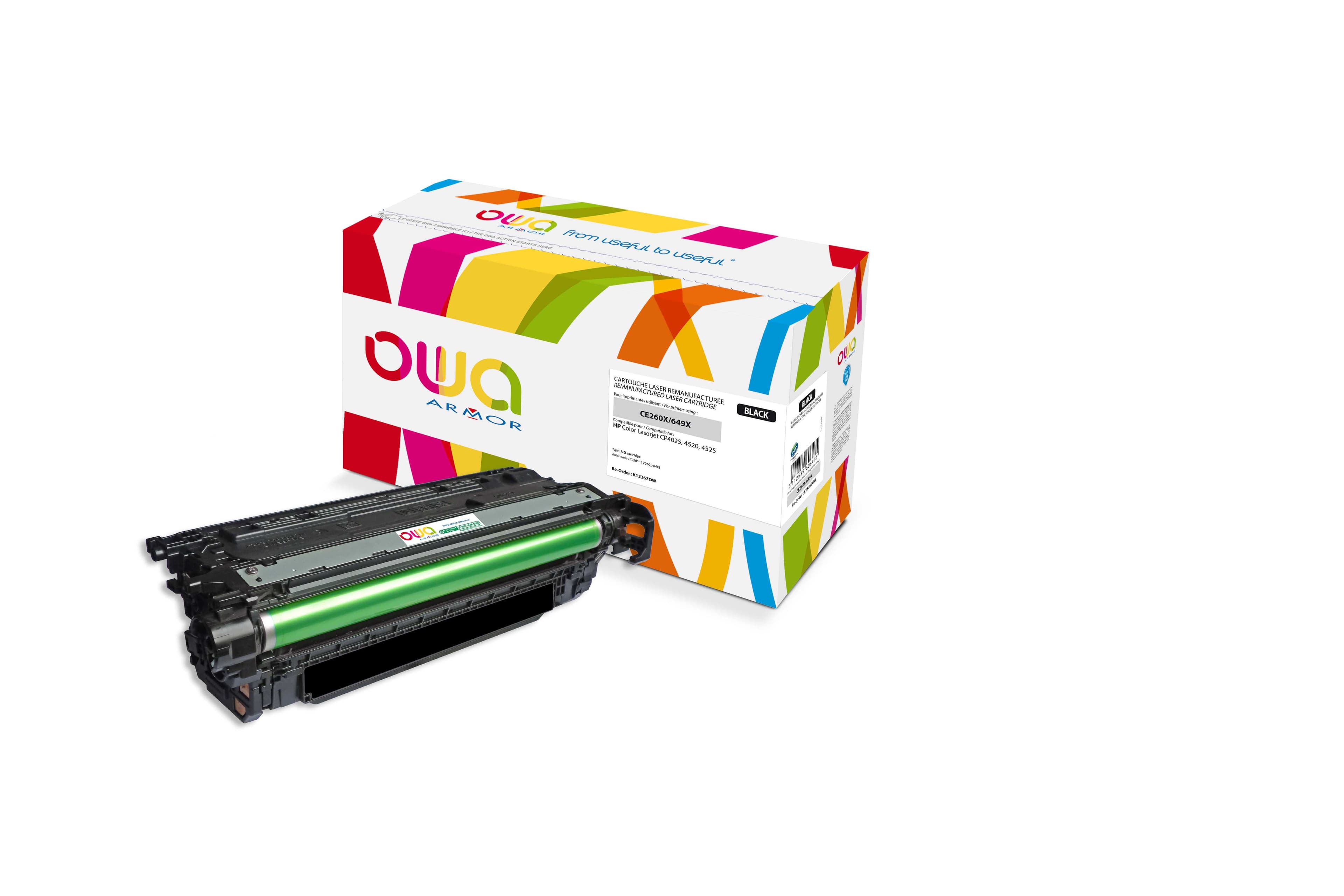 OWA Armor toner kompatibilní s HP CE260X, 17000st, černá black