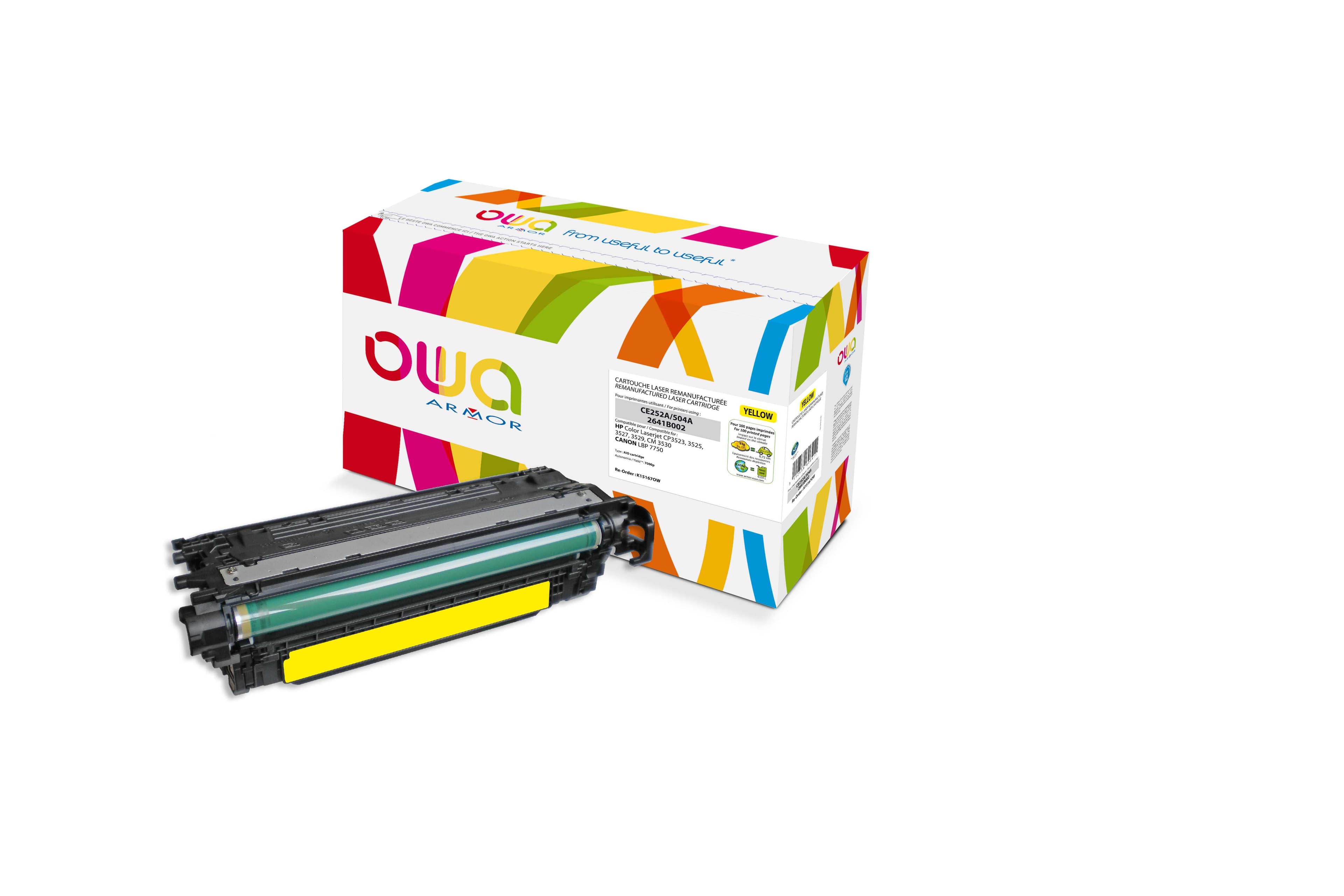OWA Armor toner kompatibilní s HP CE252A, 7000st, žlutá yellow