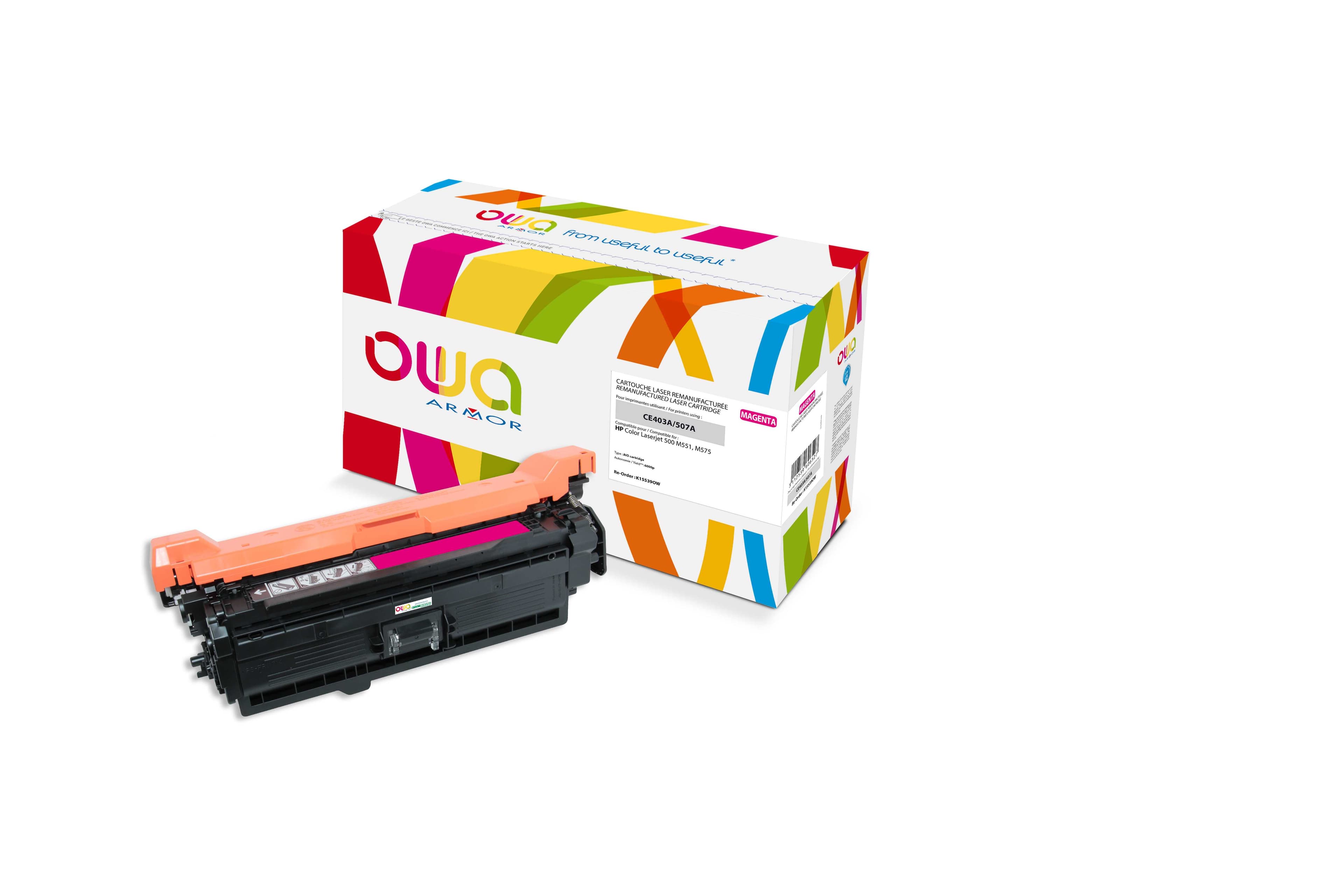 OWA Armor toner kompatibilní s HP CE403A, 6000st, červená magenta