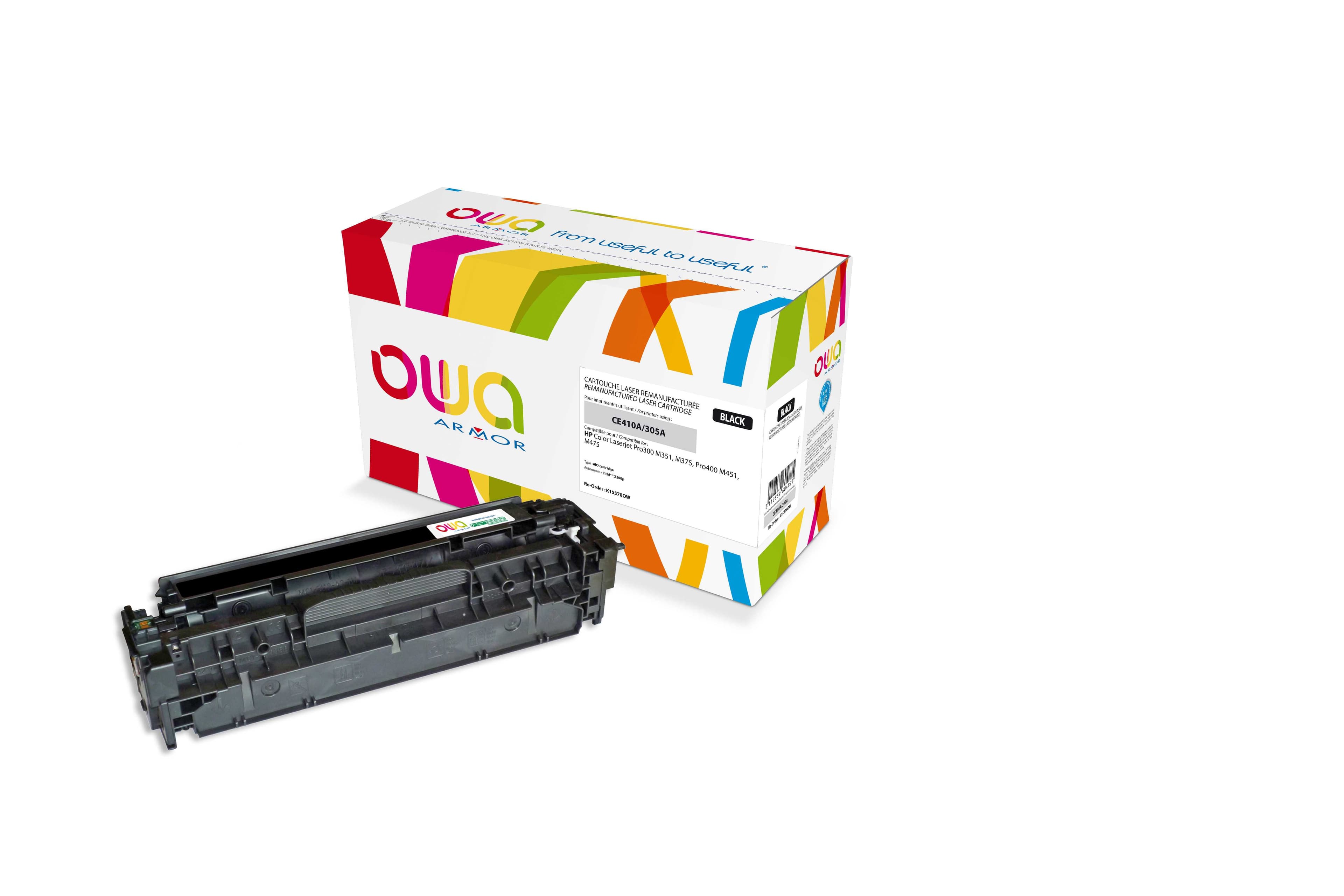 OWA Armor toner kompatibilní s HP CE410A, 2200st, černá black
