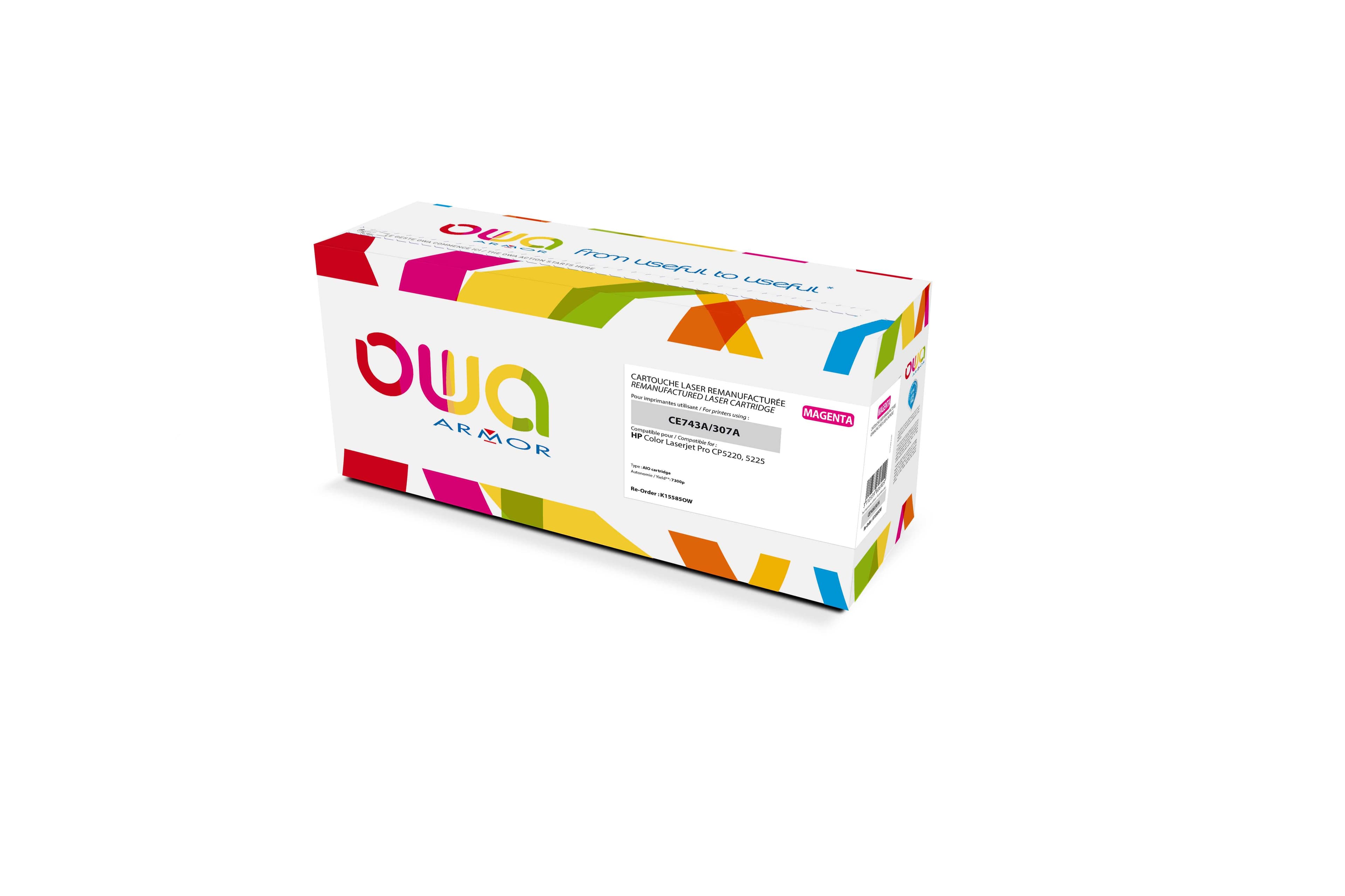 OWA Armor toner kompatibilní s HP CE743A, 7300st, červená magenta