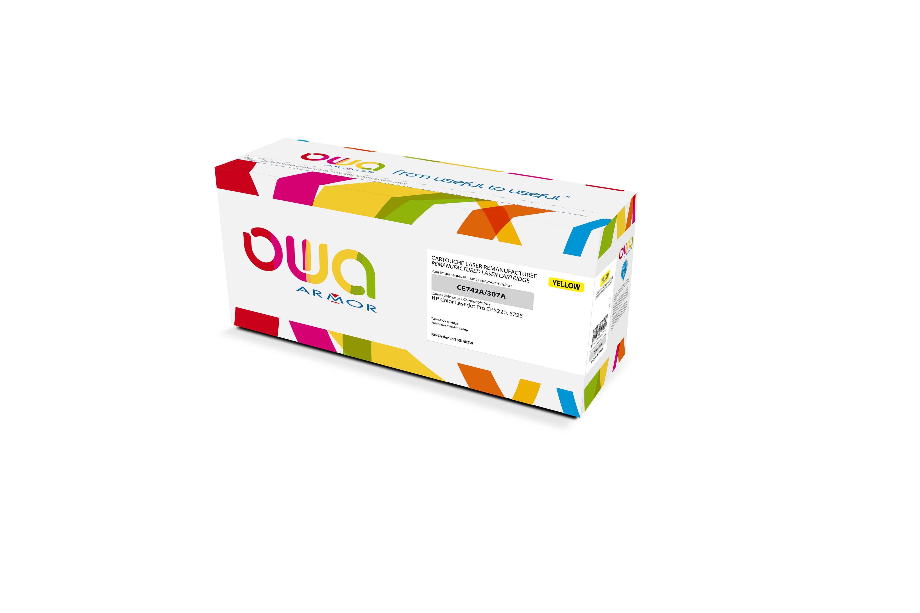 OWA Armor toner kompatibilní s HP CE742A, 7300st, žlutá yellow
