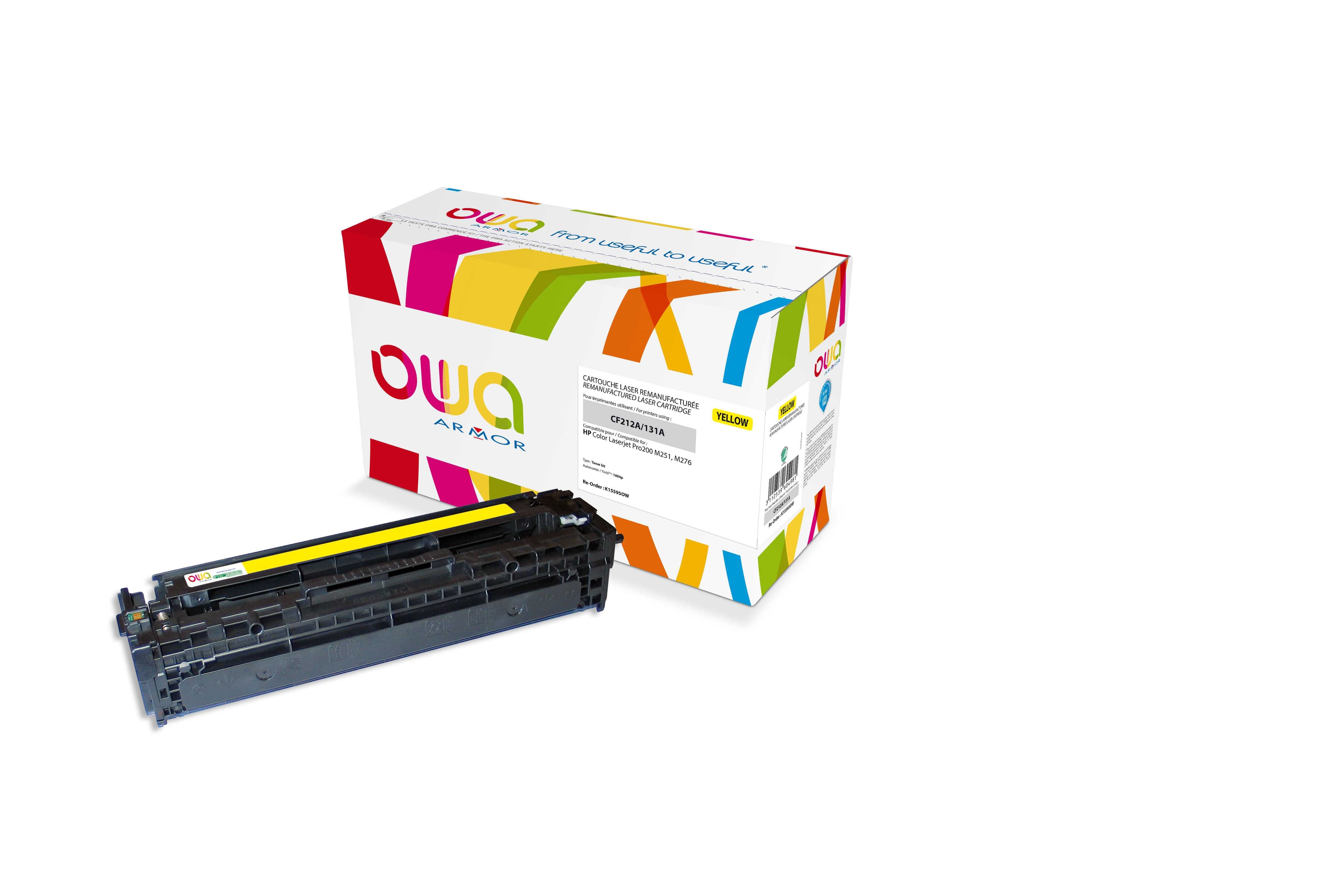 OWA Armor toner kompatibilní s HP CF212A, 1800st, žlutá yellow