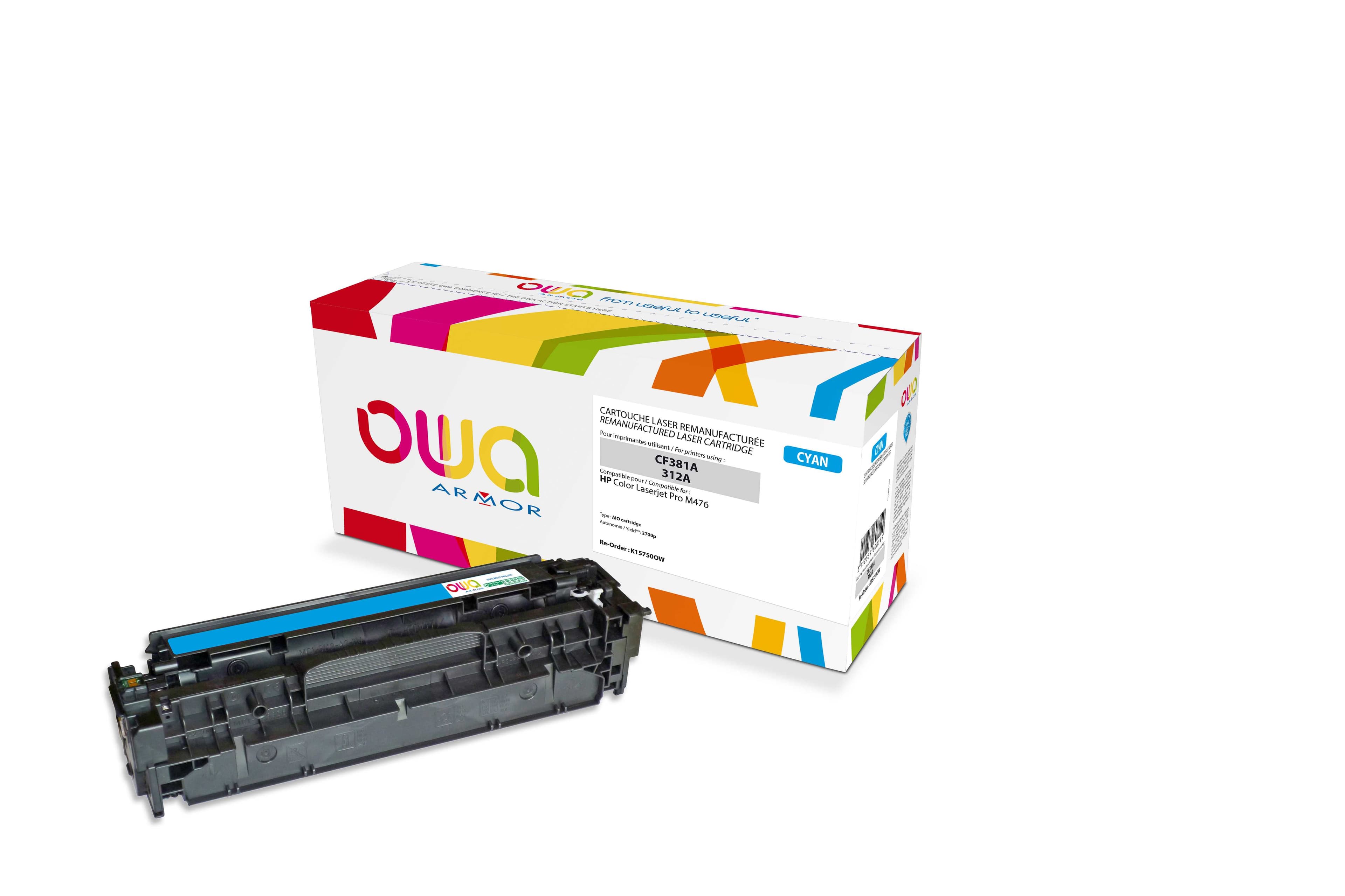 OWA Armor toner kompatibilní s HP CF381A, 2700st, modrá