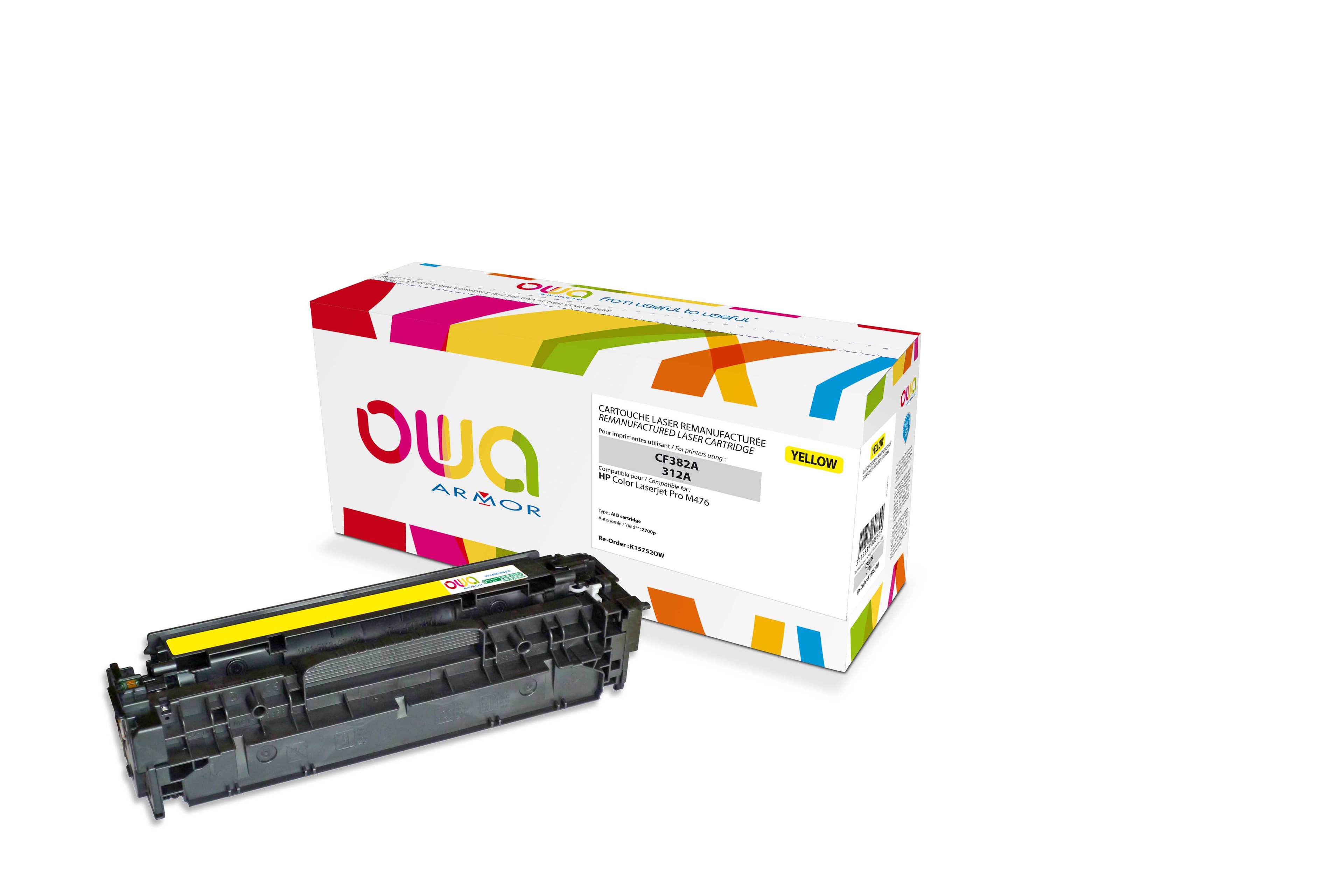 OWA Armor toner kompatibilní s HP CF382A, 2700st, žlutá yellow