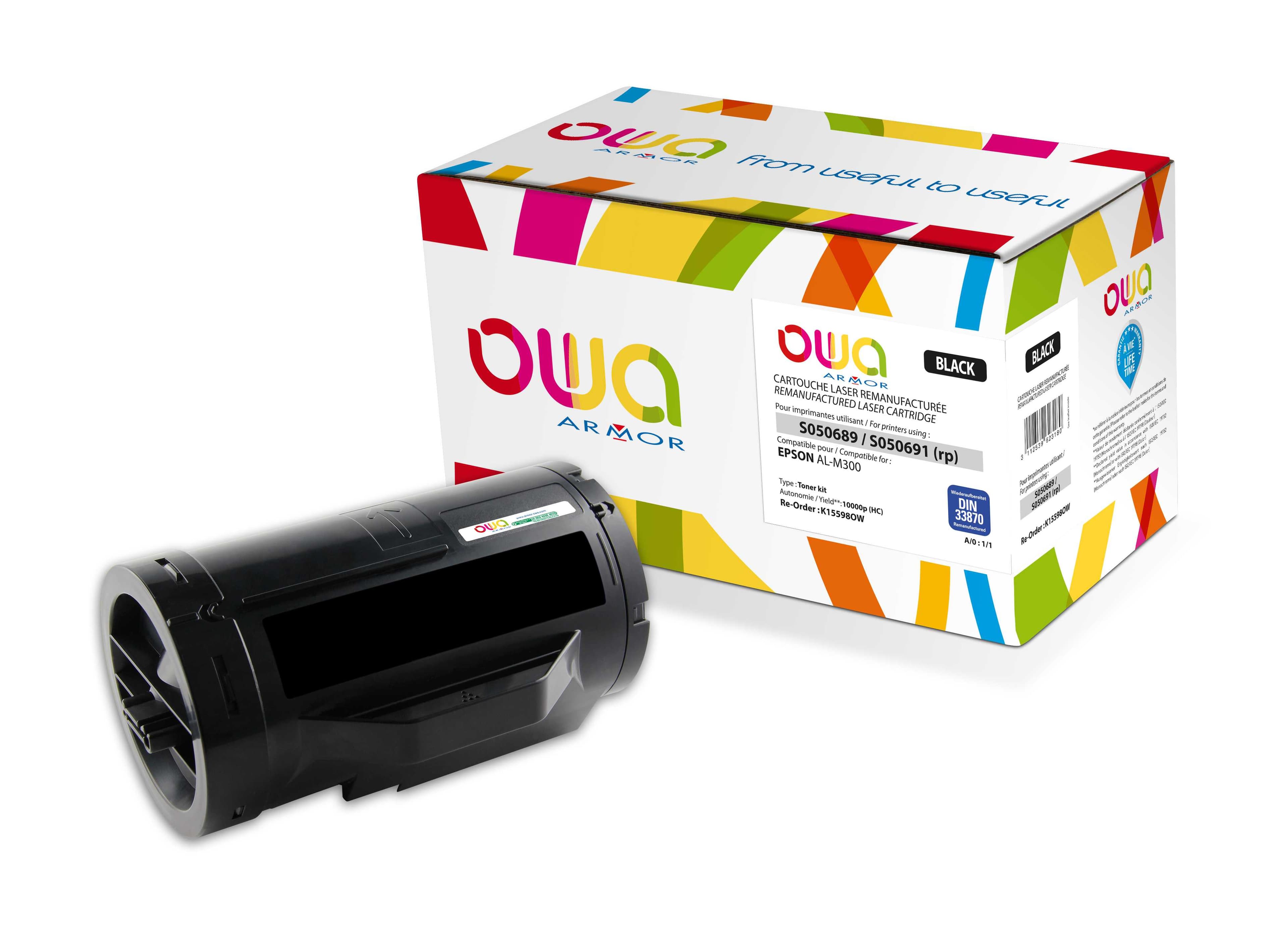 OWA Armor toner kompatibilní s EPSON AL M300, C13S050691, 10000st, černá black